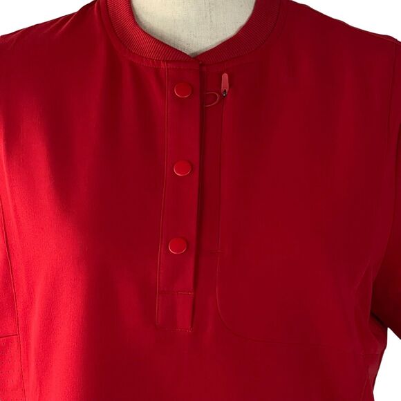 Figs X-Small GIDYA Henley Relaxed Scrub Top Technical Short Sleeve Pocket New - Picture 2 of 13